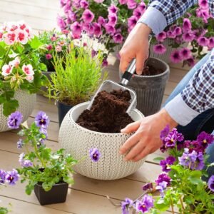 lot de 2 tamis à terre de jardin, tamis à sable et compost en acier inoxydable avec poignée, pour tamiser les pierres, la cour, la pelouse et le jardin