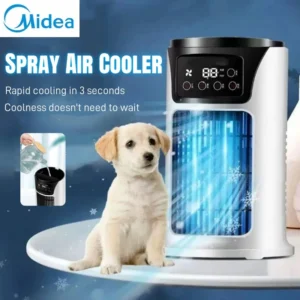 midea climatiseur ventilateur portable bureau pulvérisation atomisation ultrasonique 3 vitesses muet refroidisseur d'air veilleuse ventilateur électrique pour la maison