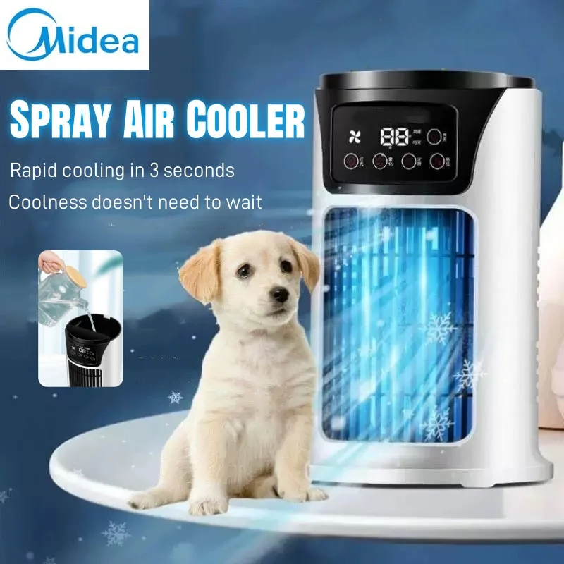 midea climatiseur ventilateur portable bureau pulvérisation atomisation ultrasonique 3 vitesses muet refroidisseur d'air veilleuse ventilateur électrique pour la maison midea climatiseur ventilateur portable bureau pulvérisation atomisation ultrasonique 3 vitesses muet refroidisseur d'air veilleuse ventilateur électrique pour la maison