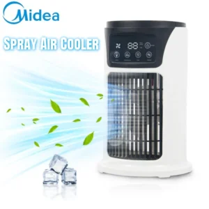 midea climatiseur ventilateur portable bureau pulvérisation atomisation ultrasonique 3 vitesses muet refroidisseur d'air veilleuse ventilateur électrique pour la maison