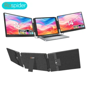 14 pouces fhd ips lcd double moniteur de jeu portable rétro éclairé double triple extension d'écran haute définition pour une productivité améliorée