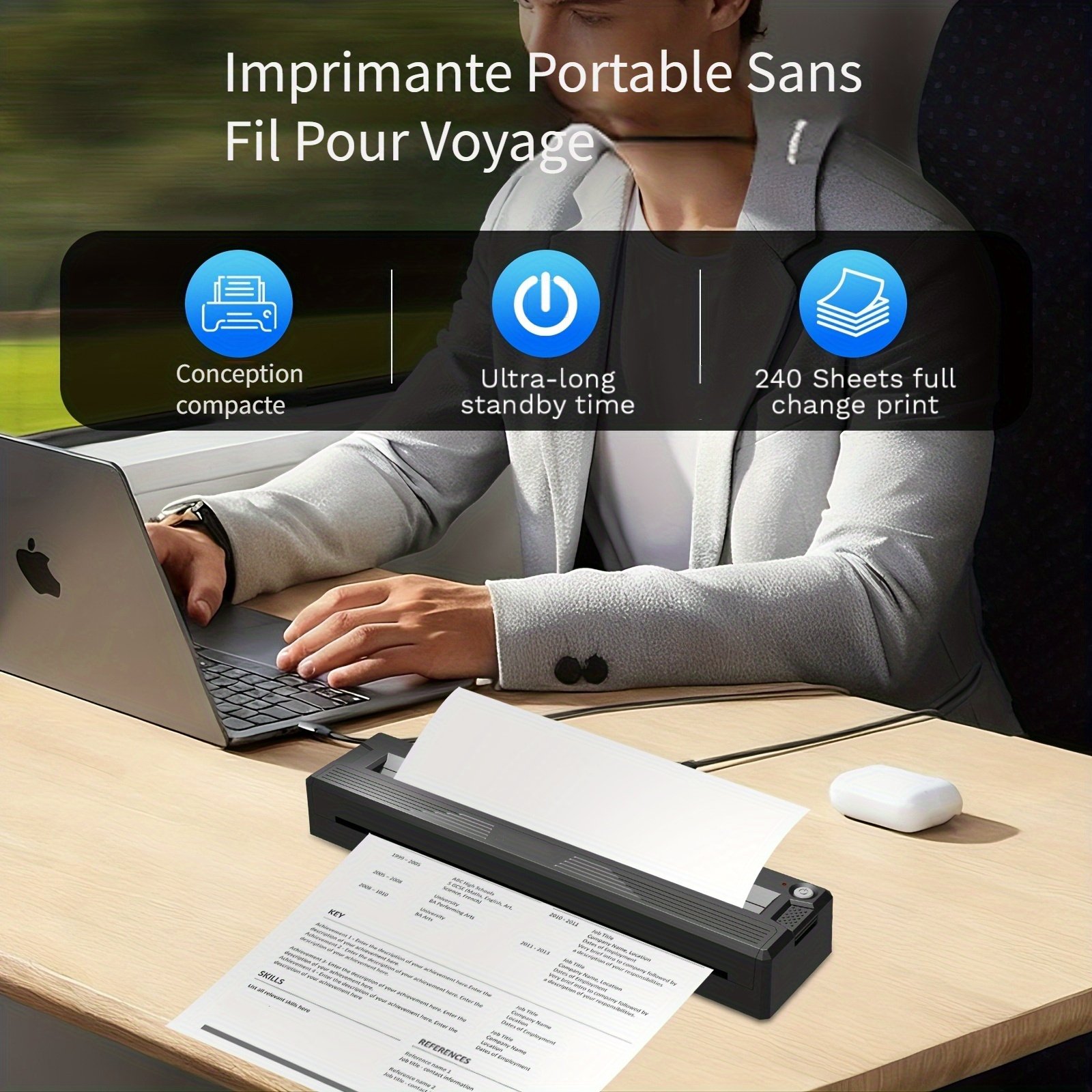 imprimantes portables sans fil pour voyage, imprimante thermique portable 2026 nouvellement améliorée prenant en charge les formats us letter et legal de 21,59 cm x 27,94 cm, a4 et a5 avec 10 feuilles de papier thermique pliées compatibles avec les téléphones android et ios et les ordinateurs portables imprimantes portables sans fil pour voyage, imprimante thermique portable 2026 nouvellement améliorée prenant en charge les formats us letter et legal de 21,59 cm x 27,94 cm, a4 et a5 avec 10 feuilles de papier thermique pliées compatibles avec les téléphones android et ios et les ordinateurs portables