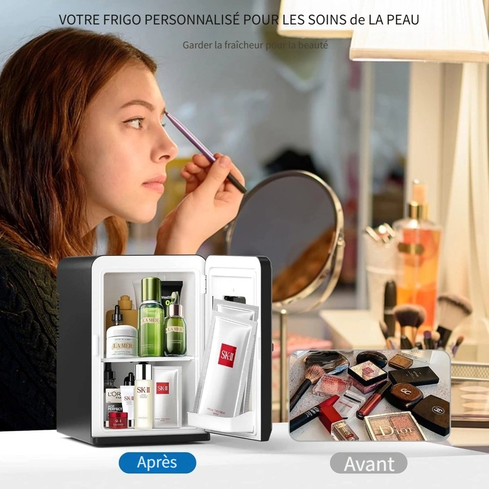 mini frigo 15 litres/21 canettes, 2 en 1 avec fonction refroidissement et chauffage, 12 v cc/220 v ca pour voitures, bureaux et dortoirs, boissons, cosmétiques, noir, mode max et éco mini frigo 15 litres/21 canettes, 2 en 1 avec fonction refroidissement et chauffage, 12 v cc/220 v ca pour voitures, bureaux et dortoirs, boissons, cosmétiques, noir, mode max et éco