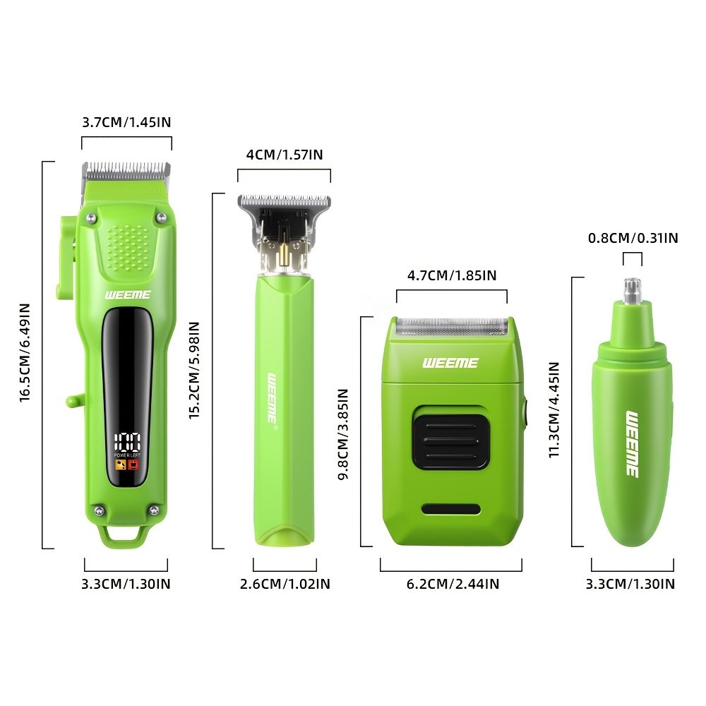 weeme 4pcs tondeuses à cheveux pour hommes, kit de toilettage sans fil avec tondeuse à cheveux, tondeuse à barbe, rasoir à lamelles et tondeuse à nez, écran led, kit de coupe de cheveux de barbier à domicile professionnel, ensemble de coupe de barbe et de cheveux rechargeable, outils de toilettage pour hommes weeme 4pcs tondeuses à cheveux pour hommes, kit de toilettage sans fil avec tondeuse à cheveux, tondeuse à barbe, rasoir à lamelles et tondeuse à nez, écran led, kit de coupe de cheveux de barbier à domicile professionnel, ensemble de coupe de barbe et de cheveux rechargeable, outils de toilettage pour hommes