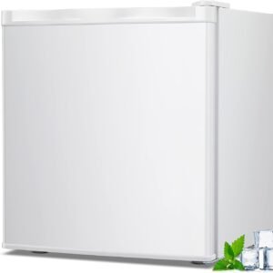 congélateur vertical, mini congélateur 32l avec étagère amovible, mini congélateur à porte unique pour maison/dormitoires/appartement/bureau (noir)
