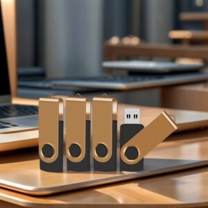 10 pièces clés usb 2.0 dorées à rotation rapide, capacités de 128mb/256mb/512mb/4gb/16gb, idéales pour stockage sur ordinateur et pc portable, cadeau professionnel