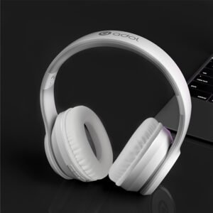 casque audio sans fil asus avec écouteurs intra auriculaires, microphone intégré, isolation phonique, rétractable et pliable pour le rangement, audio haute définition pour la musique et le gaming
