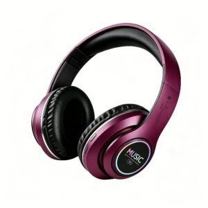 casque sans fil supra auriculaire avec fente pour carte, connectivité filaire et sans fil, microphone intégré, compatible avec téléphones, tablettes, téléviseurs et appareils intelligents