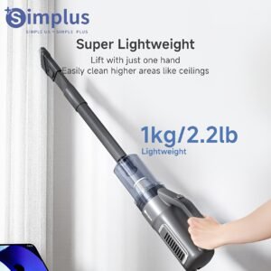 aspirateur simplus 16000pa pour la maison, petit, à forte aspiration, aspirateur filaire puissant, 400w haute puissance, nettoyage efficace, aspiration cyclonique inégalée, dépoussiérage, grand réservoir à poussière, facile à démonter et à nettoyer, cordon de 4 mètres, utilisation libre