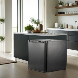 congélateur vertical 32l, mini congélateur compact avec porte réversible, thermostat réglable, étagères amovibles, congélateur économe en énergie pour garage/dormoir/bureau/appartement