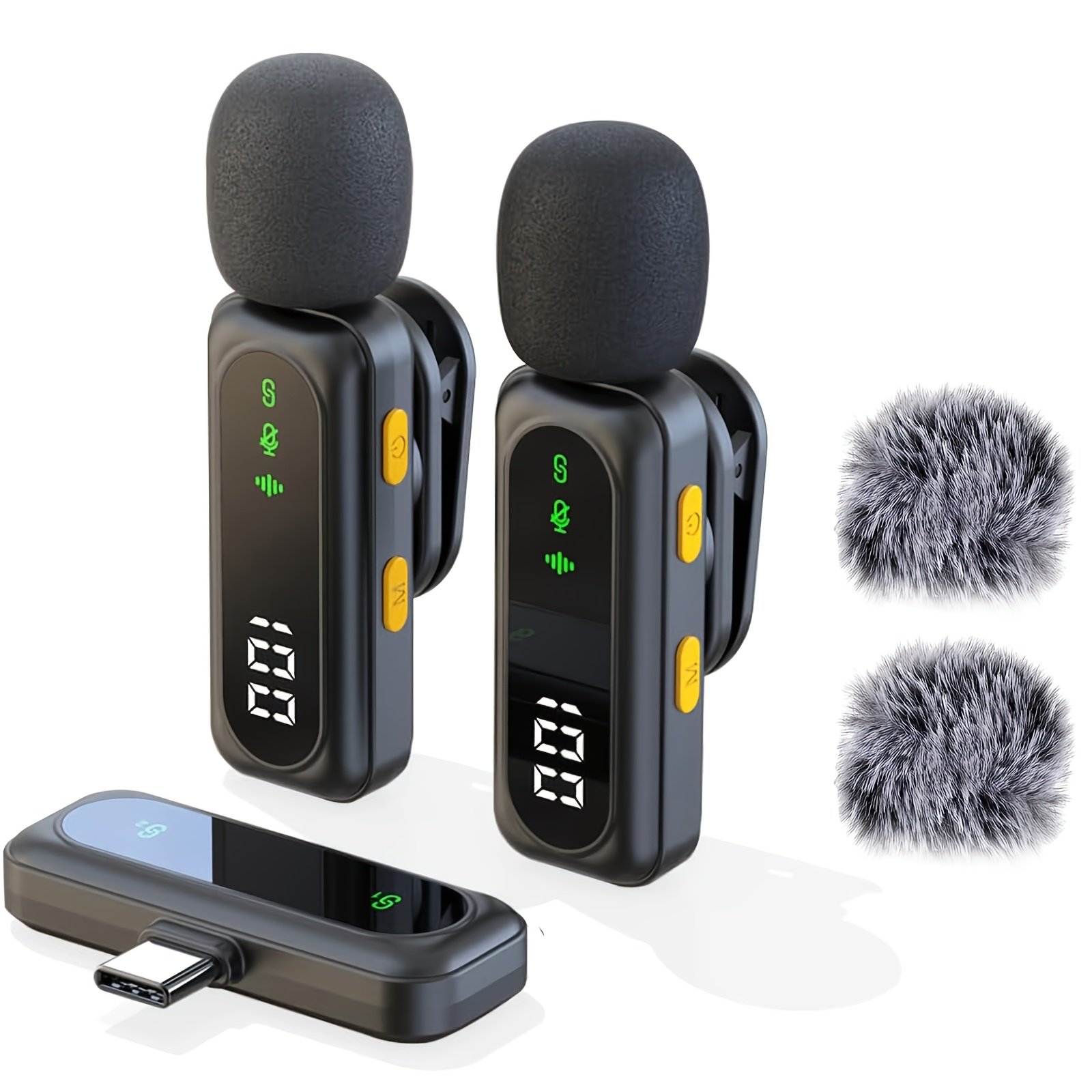 microphone lavalier sans fil radio clair mini micro pour iphone lightning pour android pour téléphone caméra ordinateur portable, micro double Épaulette avec prise usb c/3.5mm pour enregistrement vidéo, podcast enseignement réunion synchronisation automatique et réduction du bruit microphone lavalier sans fil radio clair mini micro pour iphone lightning pour android pour téléphone caméra ordinateur portable, micro double Épaulette avec prise usb c/3.5mm pour enregistrement vidéo, podcast enseignement réunion synchronisation automatique et réduction du bruit