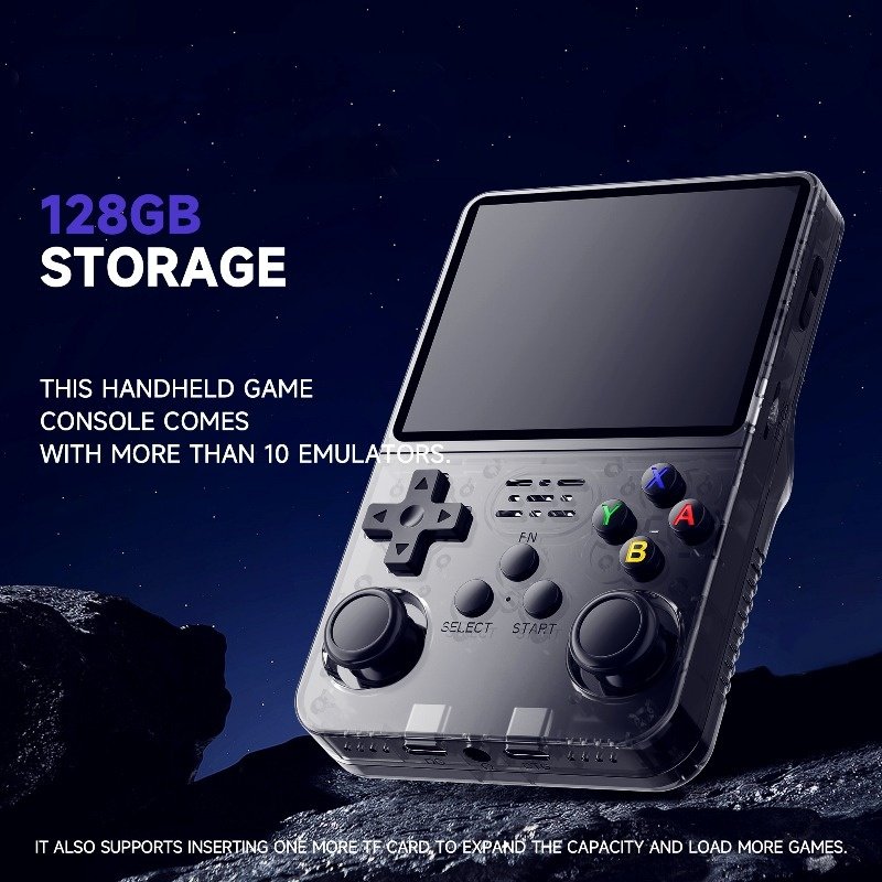 console de jeux portable rétro à main avec commandes à double manette de jeu, batterie longue durée de 3000 mah, chargement usb, utilisation simple et grande capacité de stockage le cadeau parfait pour les adolescents console de jeux portable rétro à main avec commandes à double manette de jeu, batterie longue durée de 3000 mah, chargement usb, utilisation simple et grande capacité de stockage le cadeau parfait pour les adolescents