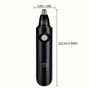 1pc tondeuse à nez et oreilles rechargeable avec système à double lame, charge rapide usb c, précision indolore, portable pour nez et oreilles soin usb, autonomie longue et nettoyage facile