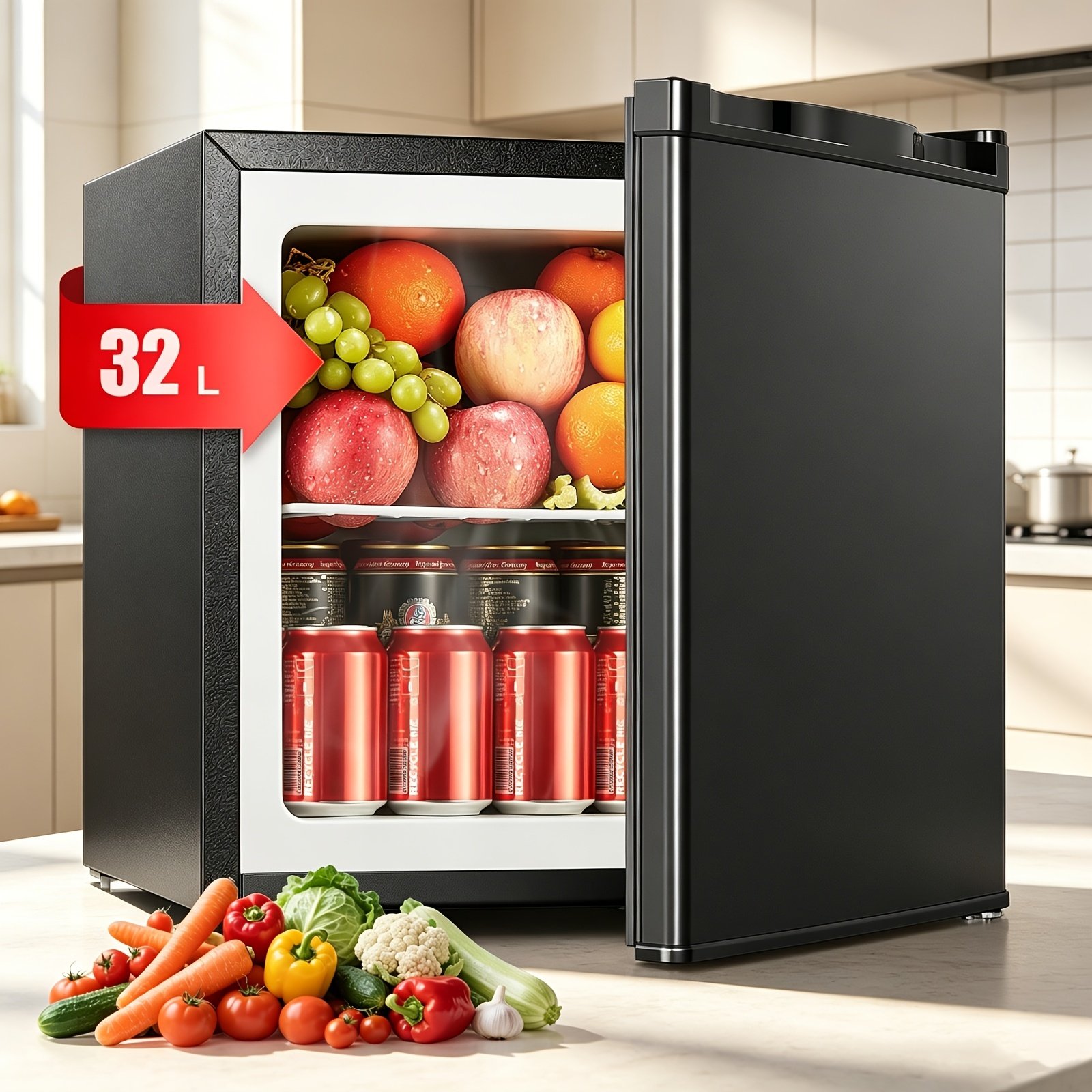 mini congélateur silencieux 32l avec porte réversible et 7 réglages de température congélateur sur table vertical compact pour maison, dortoir, bureau, appartement, acier inoxydable 304, refroidissement efficace pour petits espaces (noir/blanc) mini congélateur silencieux 32l avec porte réversible et 7 réglages de température congélateur sur table vertical compact pour maison, dortoir, bureau, appartement, acier inoxydable 304, refroidissement efficace pour petits espaces (noir/blanc)