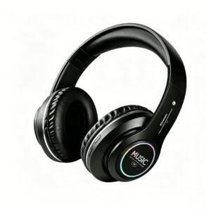 casque sans fil supra auriculaire avec fente pour carte, connectivité filaire et sans fil, microphone intégré, compatible avec téléphones, tablettes, téléviseurs et appareils intelligents