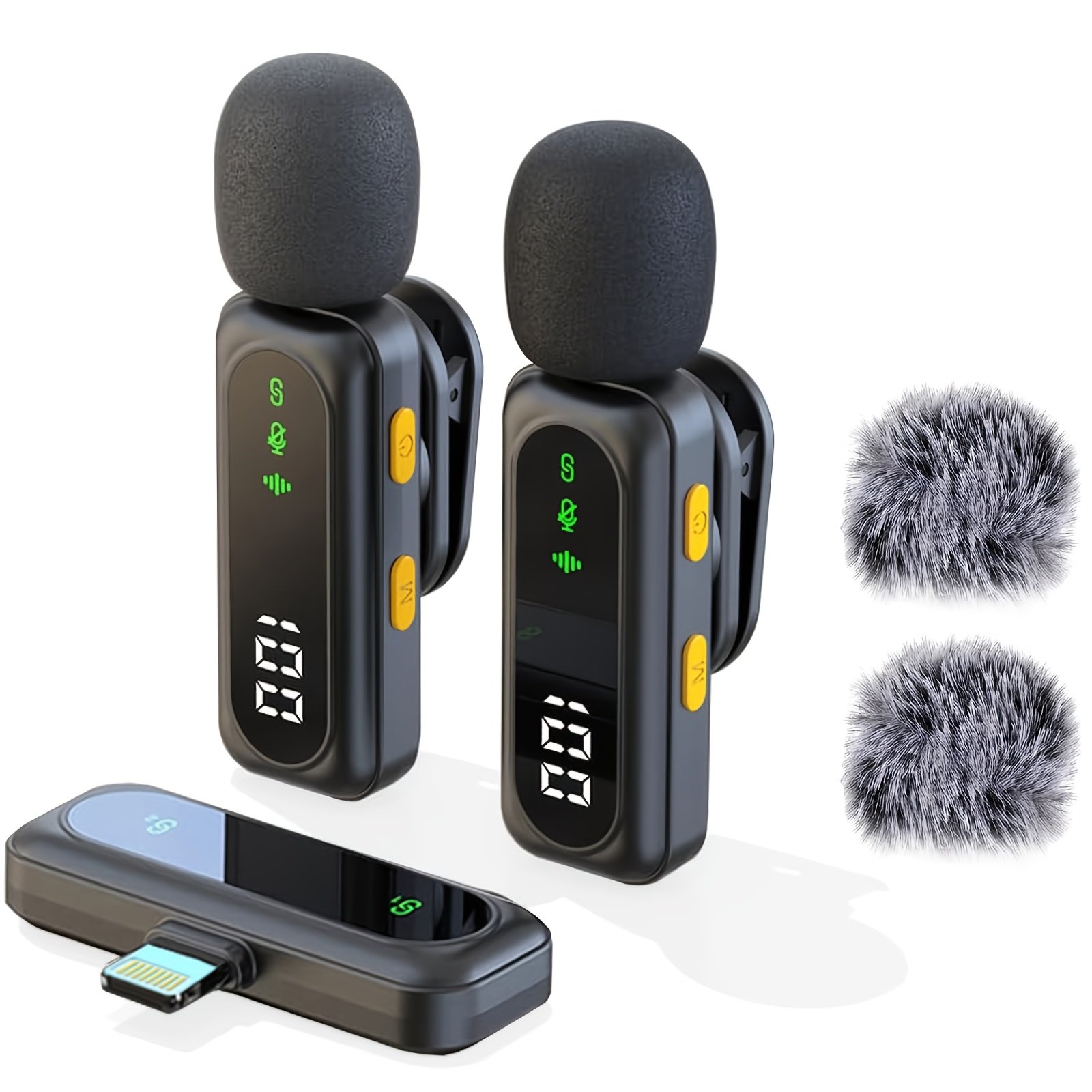 microphone lavalier sans fil radio clair mini micro pour iphone lightning pour android pour téléphone caméra ordinateur portable, micro double Épaulette avec prise usb c/3.5mm pour enregistrement vidéo, podcast enseignement réunion synchronisation automatique et réduction du bruit microphone lavalier sans fil radio clair mini micro pour iphone lightning pour android pour téléphone caméra ordinateur portable, micro double Épaulette avec prise usb c/3.5mm pour enregistrement vidéo, podcast enseignement réunion synchronisation automatique et réduction du bruit
