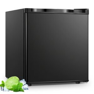 congélateur vertical 32l, mini congélateur compact avec porte réversible, thermostat réglable, étagères amovibles, congélateur économe en énergie pour garage/dormoir/bureau/appartement