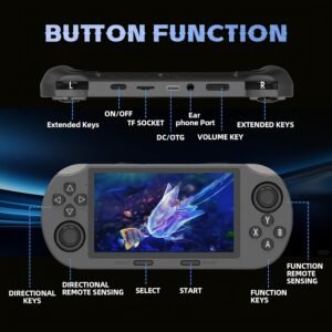 console de jeu portable rétro sf3000 Écran ips 11,43 cm, 3000 mah, système d'exploitation linux (compatible avec apk/gapps), système de jeu portable pour joueur unique avec Émulation classique nes/gba/psp/ps1, ordinateur de poche pour s &
