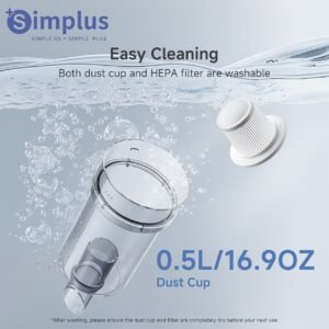 aspirateur simplus 16000pa pour la maison, petit, à forte aspiration, aspirateur filaire puissant, 400w haute puissance, nettoyage efficace, aspiration cyclonique inégalée, dépoussiérage, grand réservoir à poussière, facile à démonter et à nettoyer, cordon de 4 mètres, utilisation libre