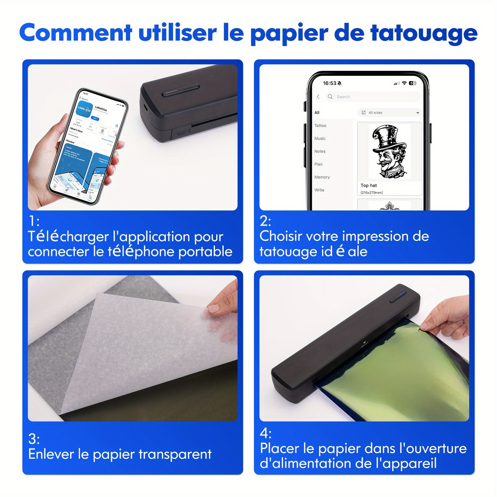 imprimante thermique sans encre portable d810b, imprimante sans fil voyage, compatible papier thermique a4 et us letter, pour téléphone portable et ordinateur, idéale pour bureau, voyage, maison et entreprise imprimante thermique sans encre portable d810b, imprimante sans fil voyage, compatible papier thermique a4 et us letter, pour téléphone portable et ordinateur, idéale pour bureau, voyage, maison et entreprise