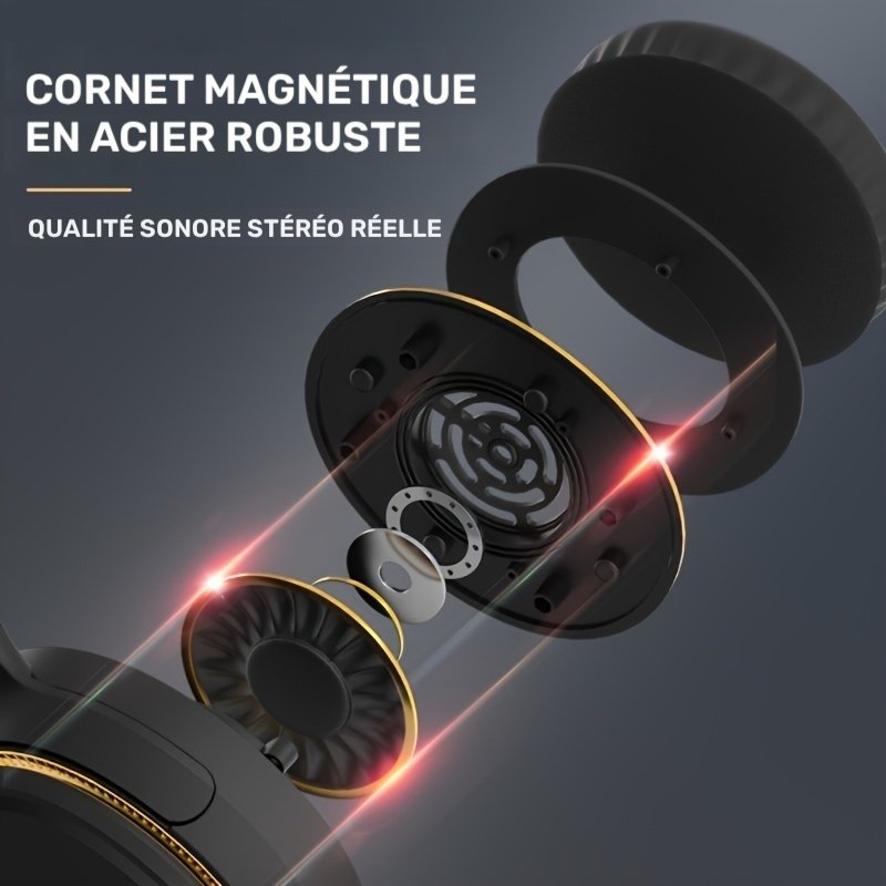 casque sans fil ada dud 2026 avec lumière ambiante son hifi immersif, grande capacité 400 mah, casque de gaming toute la journée, faible latence, parfait pour les voyages, les affaires, la musique et les cadeaux casque sans fil ada dud 2026 avec lumière ambiante son hifi immersif, grande capacité 400 mah, casque de gaming toute la journée, faible latence, parfait pour les voyages, les affaires, la musique et les cadeaux
