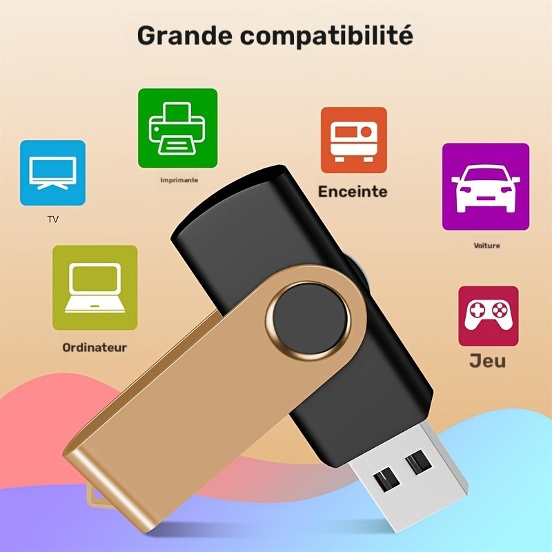 10 pièces clés usb 2.0 dorées à rotation rapide, capacités de 128mb/256mb/512mb/4gb/16gb, idéales pour stockage sur ordinateur et pc portable, cadeau professionnel 10 pièces clés usb 2.0 dorées à rotation rapide, capacités de 128mb/256mb/512mb/4gb/16gb, idéales pour stockage sur ordinateur et pc portable, cadeau professionnel
