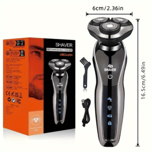 rasoir électrique pour hommes, tondeuse 4 en 1 avec coupe poils nasal, lames flottantes 3d, rechargeable usb, portable