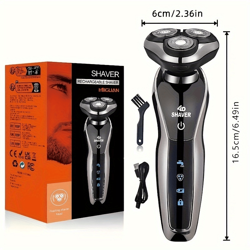 rasoir électrique pour hommes, tondeuse 4 en 1 avec coupe poils nasal, lames flottantes 3d, rechargeable usb, portable rasoir électrique pour hommes, tondeuse 4 en 1 avec coupe poils nasal, lames flottantes 3d, rechargeable usb, portable