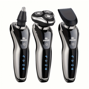 rasoir électrique pour hommes, tondeuse 4 en 1 avec coupe poils nasal, lames flottantes 3d, rechargeable usb, portable