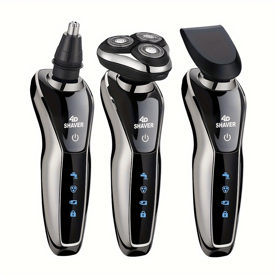 rasoir électrique pour hommes, tondeuse 4 en 1 avec coupe poils nasal, lames flottantes 3d, rechargeable usb, portable rasoir électrique pour hommes, tondeuse 4 en 1 avec coupe poils nasal, lames flottantes 3d, rechargeable usb, portable