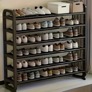 porte chaussures luxe gain de place multi niveaux haute qualité, capacité jusqu'à 30 paires, design fin durable, artisanat fer multicouche sans bois, adapté pour entrée et dortoir, compatible avec salon rangement étagé