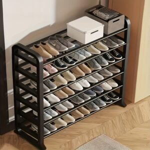 porte chaussures luxe gain de place multi niveaux haute qualité, capacité jusqu'à 30 paires, design fin durable, artisanat fer multicouche sans bois, adapté pour entrée et dortoir, compatible avec salon rangement étagé