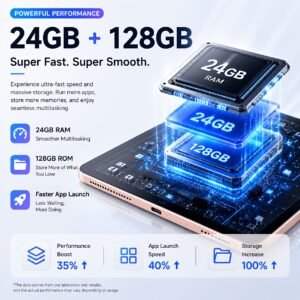 tablette 2 en 1 android 15 2026 de 10,1 pouces avec clavier, souris, étui de protection et stylet, 24 gbram + 128 go rom, processeur octa core, écran ips hd, double caméra hd, tablette système android, tablette, pad