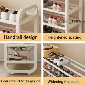 porte chaussures luxe gain de place multi niveaux haute qualité, capacité jusqu'à 30 paires, design fin durable, artisanat fer multicouche sans bois, adapté pour entrée et dortoir, compatible avec salon rangement étagé