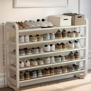 porte chaussures luxe gain de place multi niveaux haute qualité, capacité jusqu'à 30 paires, design fin durable, artisanat fer multicouche sans bois, adapté pour entrée et dortoir, compatible avec salon rangement étagé