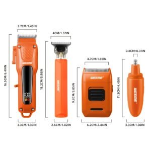 kit de toilettage électrique sans fil 4 en 1 pour hommes weeme avec tondeuse à cheveux, coupe barbe, tondeuse à poils de nez et rasoir électrique, système de coiffeur professionnel pour la maison, cadeau pour hommes