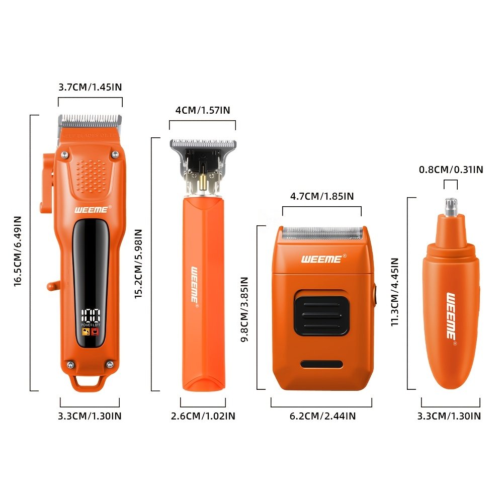 kit de toilettage électrique sans fil 4 en 1 pour hommes weeme avec tondeuse à cheveux, coupe barbe, tondeuse à poils de nez et rasoir électrique, système de coiffeur professionnel pour la maison, cadeau pour hommes kit de toilettage électrique sans fil 4 en 1 pour hommes weeme avec tondeuse à cheveux, coupe barbe, tondeuse à poils de nez et rasoir électrique, système de coiffeur professionnel pour la maison, cadeau pour hommes
