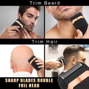 tondeuse à cheveux professionnelle sans fil pour hommes, ensemble de coupe avec rasoir à foil, tondeuse nasale, tondeuse rechargeable, led