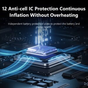carsun gonfleur de pneus numérique portable dc 12v pompe compresseur d'air de voiture, pompe de pneu auto haute pression 150psi avec affichage numérique & lumière led sos, pompe à air portable pour voiture moto vélo ballon de basketball kit d'urgence de bord de route