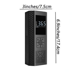 compresseur d'air portable 150 psi avec manomètre et affichage led gonfleur de pneus sans fil intelligent à une touche 3 fois plus rapide, alimenté usb, batterie rechargeable