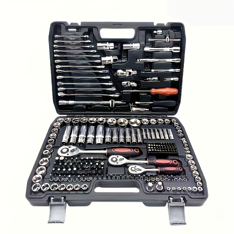 ensemble d’outils de réparation automobile 50/63/226 pièces, clé à cliquet, douilles sae métriques 1/2", 1/4", 3/8", outils professionnels pour ingénieurs, adapté aux projets, maison, garage, entretien et réparation de véhicules, outils d’urgence routière ensemble d’outils de réparation automobile 50/63/226 pièces, clé à cliquet, douilles sae métriques 1/2", 1/4", 3/8", outils professionnels pour ingénieurs, adapté aux projets, maison, garage, entretien et réparation de véhicules, outils d’urgence routière