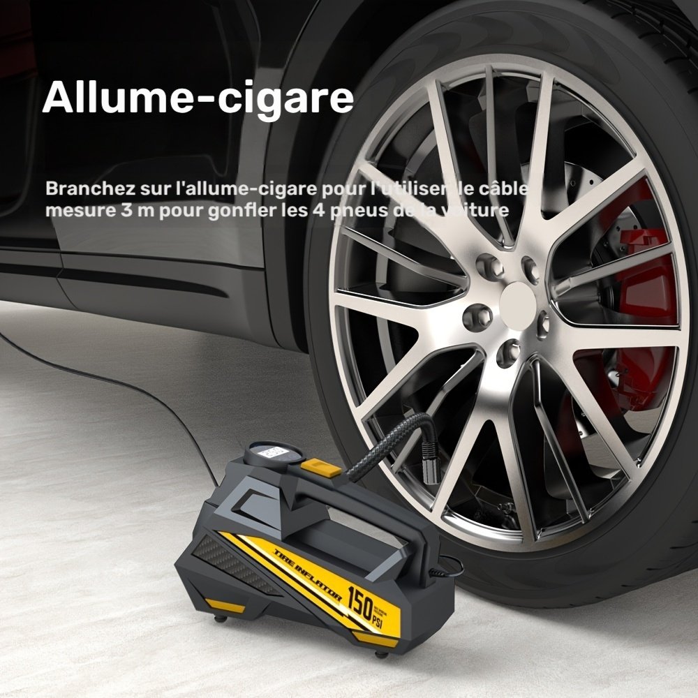 carsun gonfleur de pneus numérique portable dc 12v pompe compresseur d'air de voiture, pompe de pneu auto haute pression 150psi avec affichage numérique & lumière led sos, pompe à air portable pour voiture moto vélo ballon de basketball kit d'urgence de bord de route carsun gonfleur de pneus numérique portable dc 12v pompe compresseur d'air de voiture, pompe de pneu auto haute pression 150psi avec affichage numérique & lumière led sos, pompe à air portable pour voiture moto vélo ballon de basketball kit d'urgence de bord de route