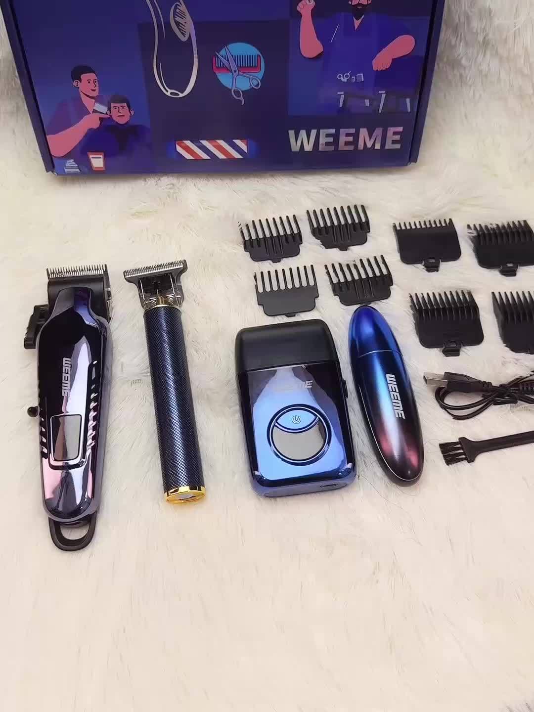 lot de 4 pièces bleu kit de toilettage électrique rechargeable weeme pour hommes tondeuse à cheveux, rasoir électrique à lames, tondeuse à barbe, ensemble tondeuse pour oreilles et nez, chargement usb cadeau parfait pour les fêtes, la fête des pères, pour hommes, essentiels pour le camping lot de 4 pièces bleu kit de toilettage électrique rechargeable weeme pour hommes tondeuse à cheveux, rasoir électrique à lames, tondeuse à barbe, ensemble tondeuse pour oreilles et nez, chargement usb cadeau parfait pour les fêtes, la fête des pères, pour hommes, essentiels pour le camping