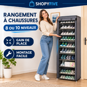 rangement à chaussures 8 ou 10 niveaux